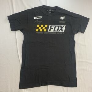 Fox Racing Y2K Black Graphic T-Shirt Size Medium